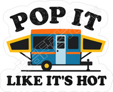 Pop It Camping Decal Sticker