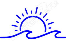 Sun Waves Decal Sticker