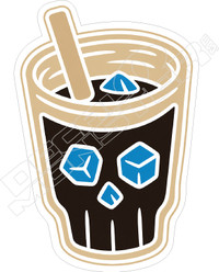 Iced Coffee Punisher Decal Sticker