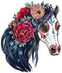  Flower Horse Decal Sticker