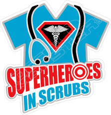 Scrubs Superheroes Decal Sticker