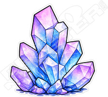 Crystals Watercolors Decal Sticker
