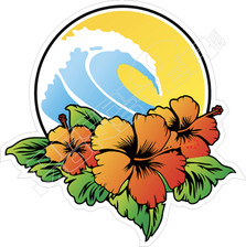 Hawaiian Wave Decal Sticker