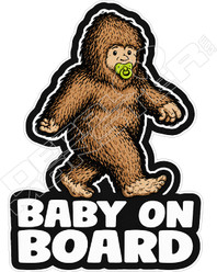 Baby Bigfoot On Board Decal Sticker