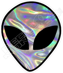 Alien Chrome Decal Sticker