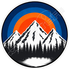 Mountain Sun Decal Sticker