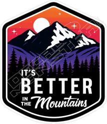 Its Better In Mountains Decal Sticker