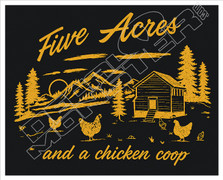Five Acres Chicken Coop Decal Sticker