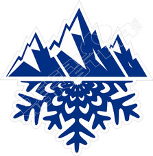 Mountain Snowflake Decal Sticker