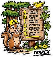 Adidas Trail Rules Decal Sticker
