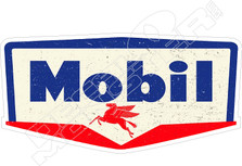 Mobil Oil Gasoline Decal Sticker