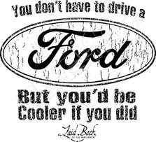 Ford Be Cooler Decal Sticker