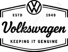 Volkswagen Genuine Decal Sticker