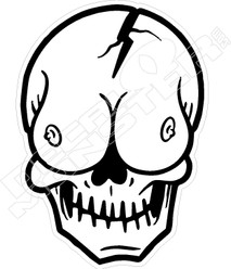 Titty Skull Decal Sticker