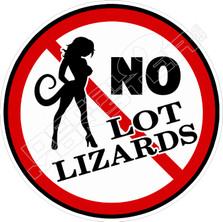 No Lot Lizards Decal Sticker