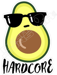 Hardcore Avocado Decal Sticker