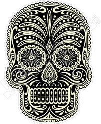 Sugar Skull12 Decal Sticker