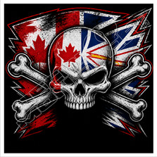 Canada Newfoundland Skull Cross Bones Decal Sticker