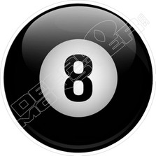 Pool Eight Ball Decal Sticker