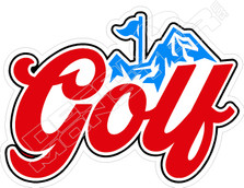 Coors Golf Decal Sticker