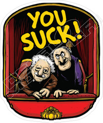 Statler Waldorf You Suck Muppets Decal Sticker