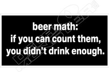 Beer Math Decal Sticker