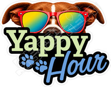 Yappy Hour Dog Decal Sticker