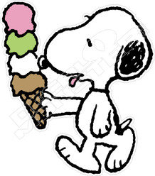 Snoopy Ice Cream Decal Sticker