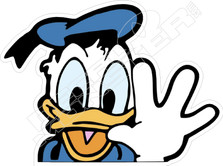 Donald Duck Wave Color Decal Sticker