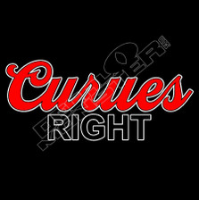 Curves Right Golf Decal Sticker
