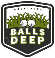 Balls Deep Golf Decal Sticker