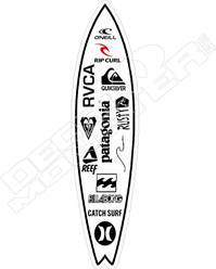 Surf Brands Surfboard Decal Sticker