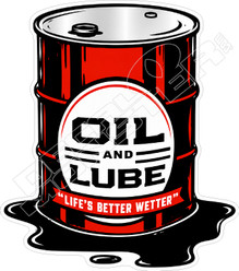 Oil and Lube Decal Sticker
