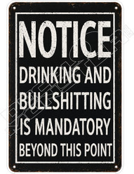 Drinking Bullshitting Mandatory Decal Sticker