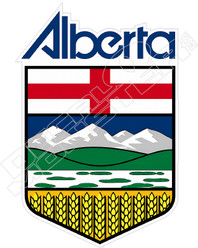 Alberta Vintage Crest Decal Sticker
