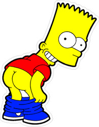 Zombie Bart Simpson STICKERS