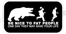 Be Kind Fat People Decal