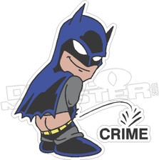 Batman Pee On Crime Decal