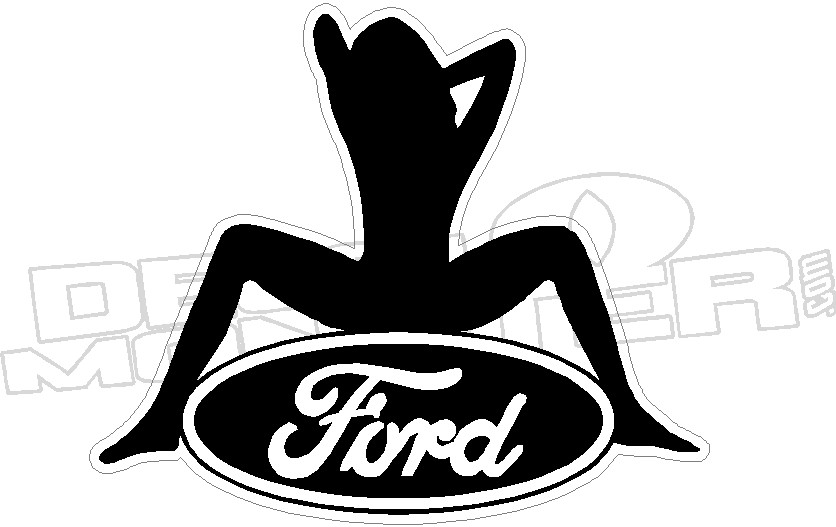 Girl On Top Of Ford Decal - DecalMonster.com