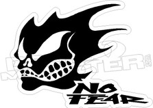 No Fear Skull Decal