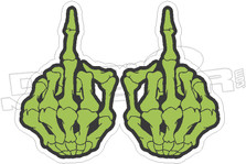 Double Skeleton Finger Decal