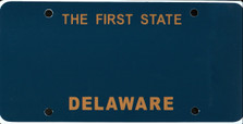Delaware State Auto Plate