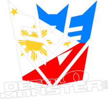 Amazon Com Filipino Sun Stars Philippine Flag Car Truck Window Bumper Vinyl Graphic Decal Sticker 6 Inch 15 Cm Wide Gloss Black Color Automotive