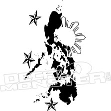 Philippines Flag Outline2 Decal Dm Decalmonster Com Philippines Flag Outline2 Decal Dm Decalmonster Com