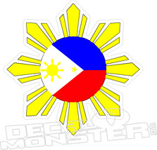 Philippines Flag Sun Decal DM