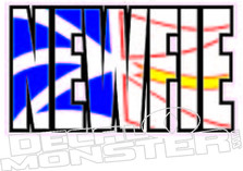 Newfie Flag In Lettering Decal DM