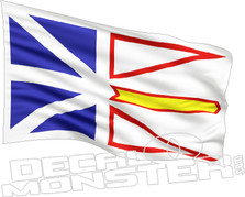 Newfoundland Flag Wave 3D Decal DM