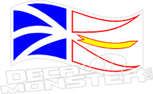Newfoundland Flag Wave Decals DM