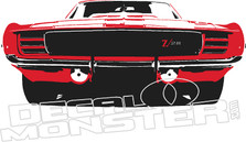 Camaro Z28 Front End Color Silhouette Wall Decal DM