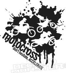 Motocross Motorcycle2 Silhouette Wall Decal DM